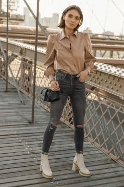 AARON & AMBER Melrose Vegan Leather Shirt - FINAL SALE