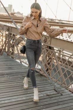AARON & AMBER Melrose Vegan Leather Shirt - FINAL SALE
