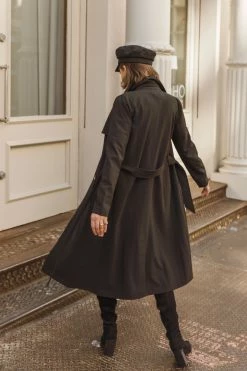 SINA Enola Trench Coat In Black - FINAL SALE