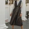 AARON & AMBER Leonid Vegan Leather Overall Dress - FINAL SALE