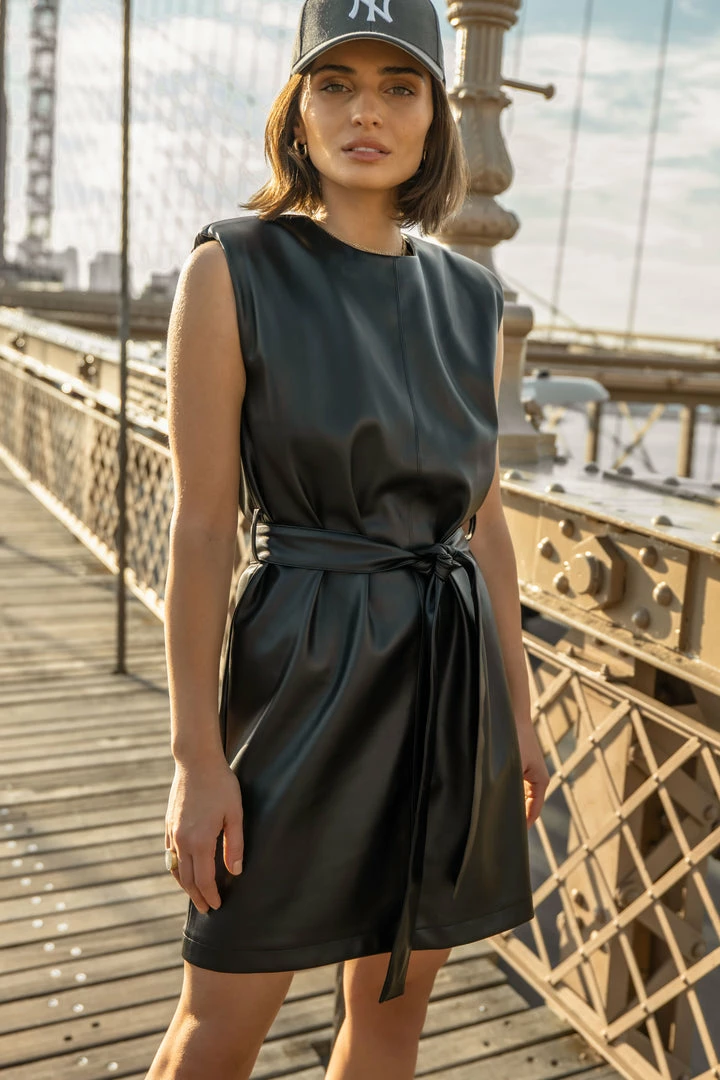 Top 10 🎁 AARON & AMBER Boris Belted 👗 Dress In Black - FINAL SALE ⭐ 1 AARON & AMBER Boris Belted Dress In Black - FINAL SALE