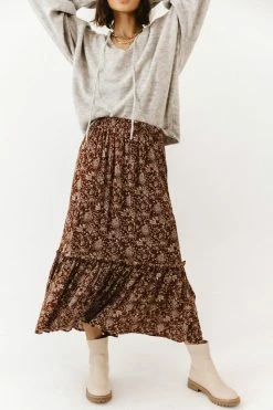 LAKE FLOWER FASHION Ilene Midi Skirt - FINAL SALE