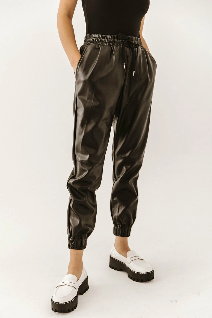 Best deal ✔️ AARON & AMBER Sahara Vegan Leather Joggers - FINAL SALE ⌛ 7 AARON & AMBER Sahara Vegan Leather Joggers - FINAL SALE