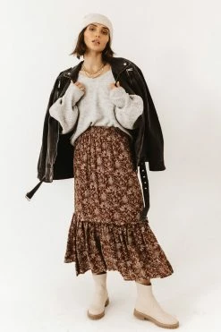 LAKE FLOWER FASHION Ilene Midi Skirt - FINAL SALE
