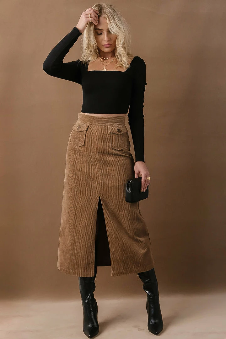 Best Sale 🛒 LISTICLE Ninette Maxi 👗 Skirt In Mocha - FINAL SALE 👍 3 LISTICLE Ninette Maxi Skirt In Mocha - FINAL SALE