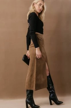 Best Sale 🛒 LISTICLE Ninette Maxi 👗 Skirt In Mocha - FINAL SALE 👍 9 LISTICLE Ninette Maxi Skirt In Mocha - FINAL SALE