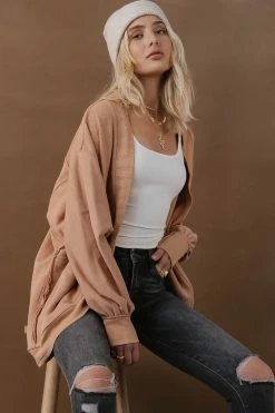 SINA Mariana Cardigan In Natural - FINAL SALE