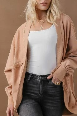 SINA Mariana Cardigan In Coral - FINAL SALE