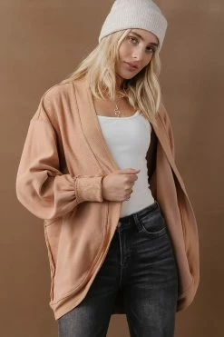 SINA Mariana Cardigan In Coral - FINAL SALE