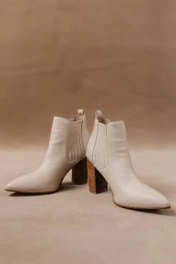 FREE SOUL/MIRACLE MILE Shoes Finley Heeled Boots In Taupe - FINAL SALE
