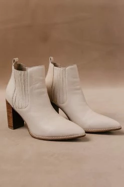 FREE SOUL/MIRACLE MILE Shoes Finley Heeled Boots In Taupe - FINAL SALE