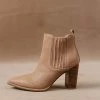 FREE SOUL/MIRACLE MILE Finley Heeled Boots In Nude - FINAL SALE Shoes