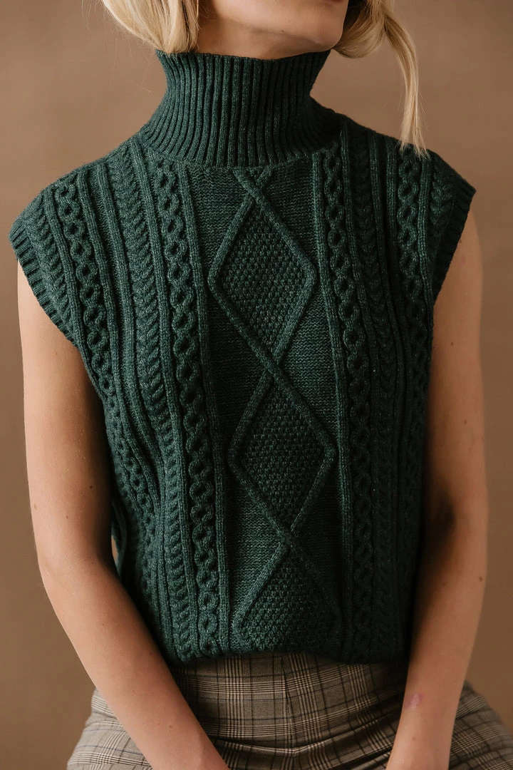 Best deal 😀 Vero Moda Viktoria High Neck Vest In Emerald Sweaters 🔥 10 Vero Moda Viktoria High Neck Vest In Emerald Sweaters