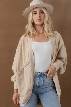 SINA Mariana Cardigan In Coral - FINAL SALE