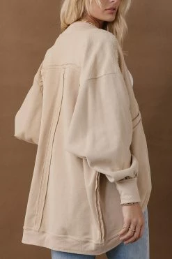 SINA Mariana Cardigan In Natural - FINAL SALE