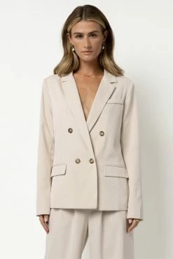 AARON & AMBER New Arrivals Romaine Blazer In Ivory