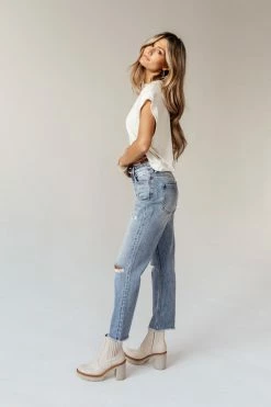 Budget ✔️ PLASTIC Vervet Beverley Straight Leg Denim- FINAL SALE ❤️ 24 PLASTIC Vervet Beverley Straight Leg Denim- FINAL SALE