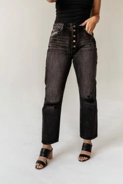 KANCAN Bentley Distressed Straight Leg Denim- FINAL SALE