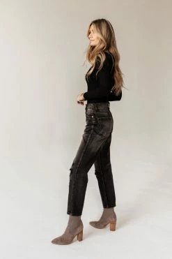 KANCAN Bentley Distressed Straight Leg Denim- FINAL SALE