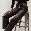 KANCAN Bentley Distressed Straight Leg Denim- FINAL SALE