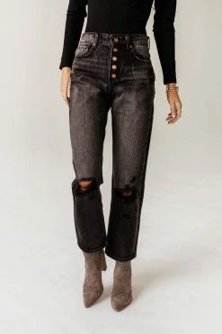 KANCAN Bentley Distressed Straight Leg Denim- FINAL SALE