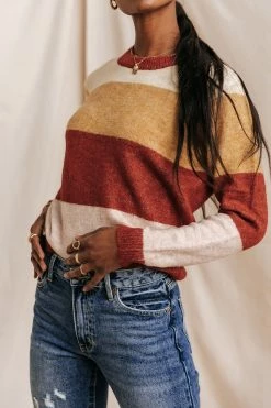 Vero Moda Elenore Striped Sweater In Mustard - FINAL SALE
