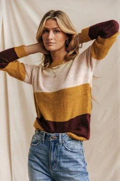 Vero Moda Elenore Striped Sweater In Mustard - FINAL SALE