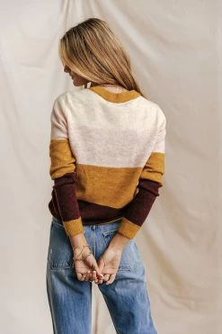Vero Moda Elenore Striped Sweater In Mustard - FINAL SALE