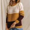 Vero Moda Elenore Striped Sweater In Mustard - FINAL SALE