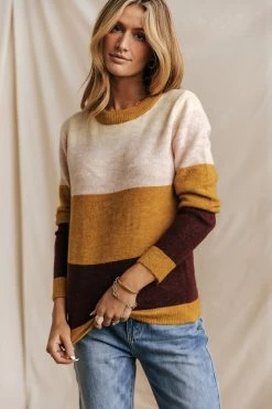 Vero Moda Elenore Striped Sweater In Pink