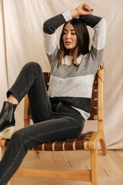 Vero Moda Elenore Striped Sweater In Pink