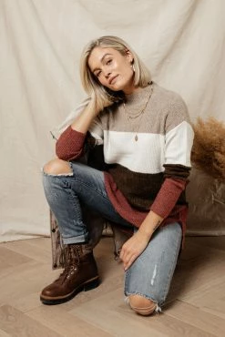 Promo 🔥 STACCATO Colorblock Turtleneck Sweater - FINAL SALE 👍 13 STACCATO Colorblock Turtleneck Sweater - FINAL SALE