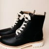 FREE SOUL/MIRACLE MILE Shoes Aurora Combat Boots In Black - FINAL SALE