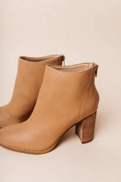 FREE SOUL/MIRACLE MILE Alexis Heeled Boots In Beige - FINAL SALE