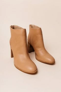 FREE SOUL/MIRACLE MILE Alexis Heeled Boots In Beige - FINAL SALE