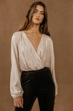 DRESS FORUM Olivia Holiday Bodysuit In Nude