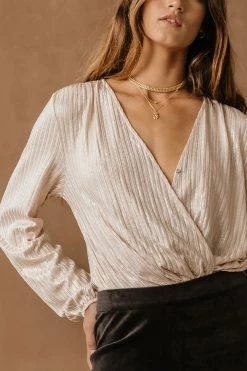 DRESS FORUM Olivia Holiday Bodysuit In Nude