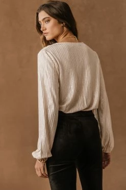 DRESS FORUM Olivia Holiday Bodysuit In Nude