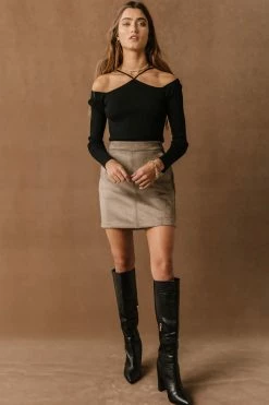 SINA Sheila Open Shoulder Top In Black - FINAL SALE