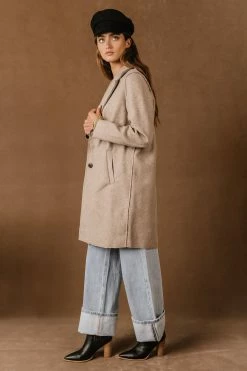 Vero Moda Joslyn Coat In Taupe