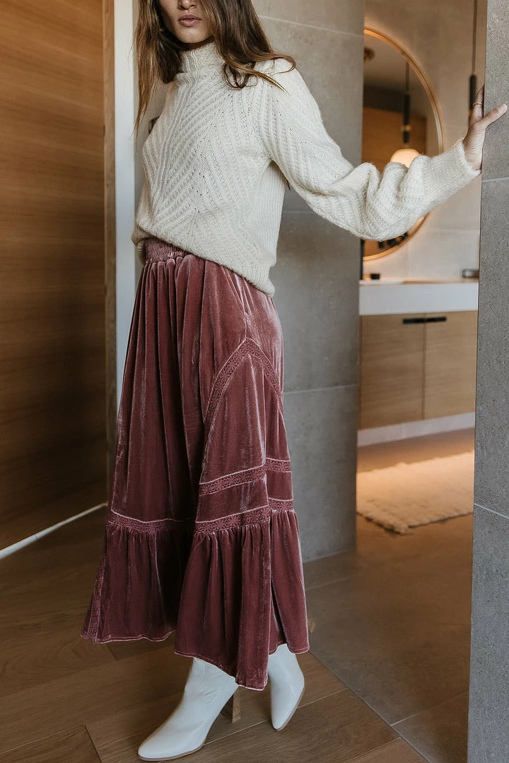 Outlet π CALISTA Audette Velour Midi π Skirt - FINAL SALE β 5 CALISTA Audette Velour Midi Skirt - FINAL SALE