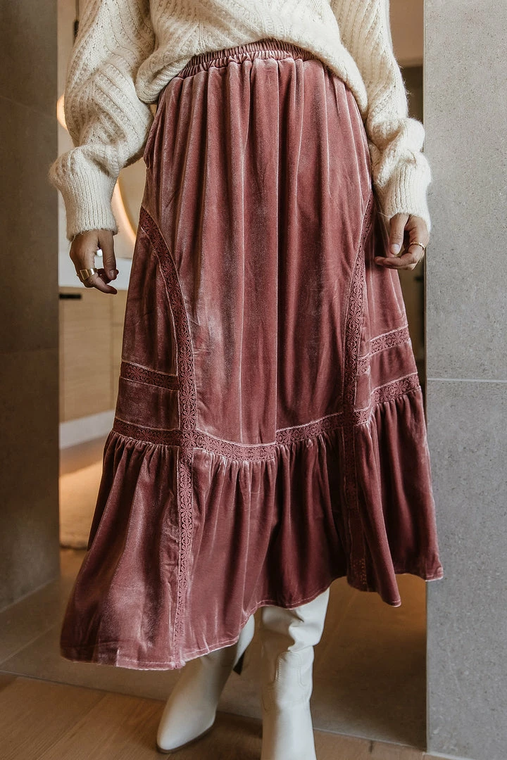 Outlet π CALISTA Audette Velour Midi π Skirt - FINAL SALE β 2 CALISTA Audette Velour Midi Skirt - FINAL SALE