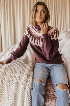 Sweaters Vero Moda Amora Sweater In Burgundy