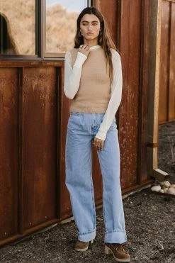 Coupon ❤️ Vero Moda Nadine Sweater Vest In Tan 🔥 9 Vero Moda Nadine Sweater Vest In Tan