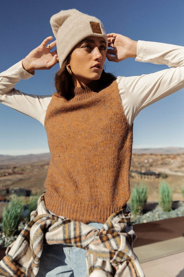 Best Sale ๐ฅฐ Vero Moda Leona Sweater Vest In Camel - FINAL SALE ๐ฅ 5 Vero Moda Leona Sweater Vest In Camel - FINAL SALE