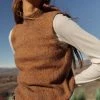 Vero Moda Leona Sweater Vest In Camel - FINAL SALE