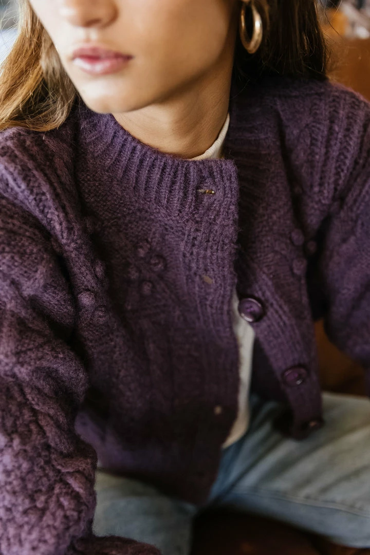 Outlet π LISTICLE Yulia Cropped Cardigan In Purple π€© 4 LISTICLE Yulia Cropped Cardigan In Purple