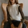 Vero Moda Leona Sweater Vest In Ivory - FINAL SALE