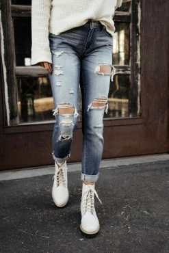 KanCan Distressed Relaxed Denim - FINAL SALE