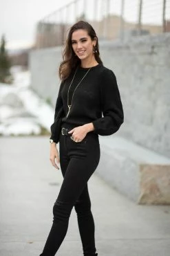 Vero Moda Annie Knit Sweater In Black - FINAL SALE